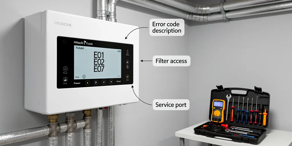 liste code erreur hitachi yutaki